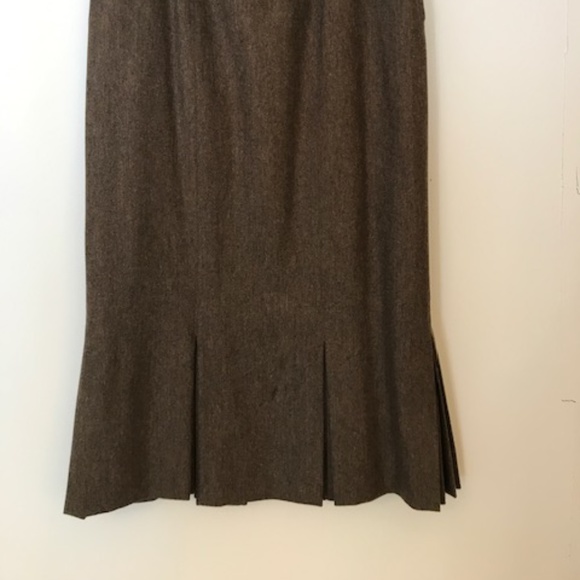 Brown Wool/Cashmere pencil skirt - Picture 2 of 4